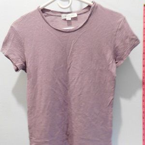 𝅺AMOUR Vert Basic Crew Neck T Shirt, Purple, Women's XS